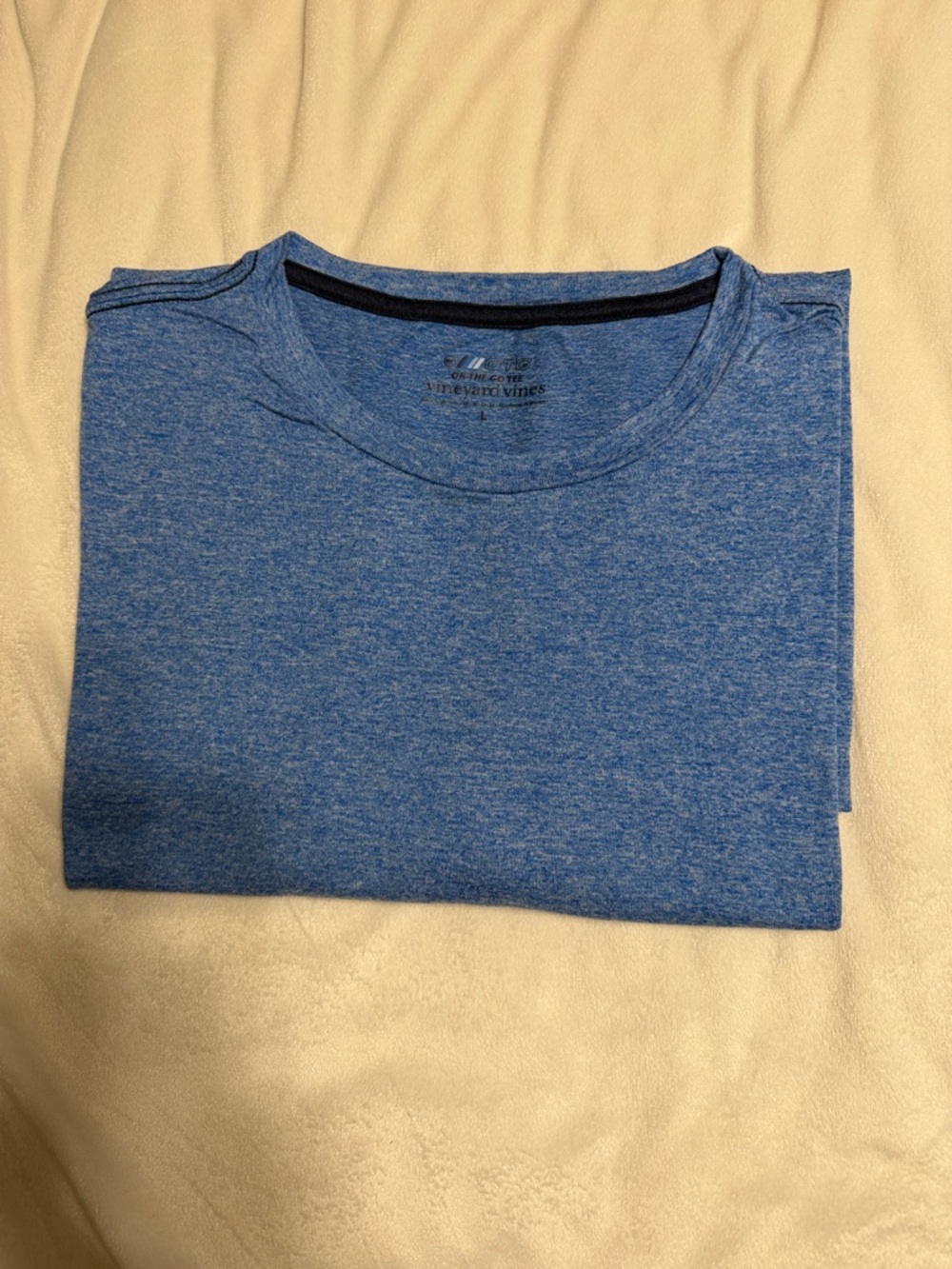 Vineyard Vines Heathered Blue Crew Neck Tee